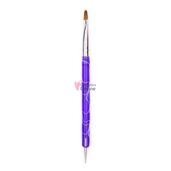 Pensula pentru Gel UV sau Acril cu instrument de punctie Nr 08, art PU68